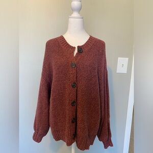 Oversized Vintage-look Cardigan
